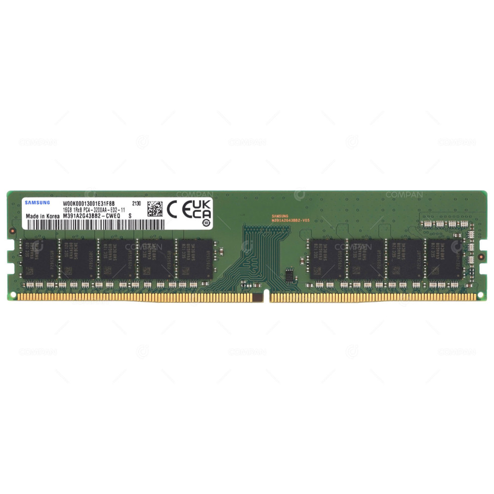 M391A2G43BB2-CWE SAMSUNG MEMORY 16GB 1RX8 PC4 3200A ECC UDIMM DDR4 -